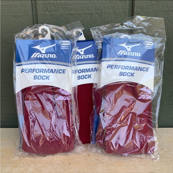 Mizuno Performance Sock Over The Calf Size Medium Baseball Softball Soccer Lot 3 - Picture 1 of 3